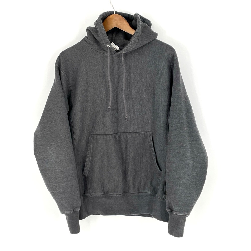 Champion Med Dark Gray Mens Reverse Weave Hooded Sweatshirt Heavy Hoodie‎ S101
